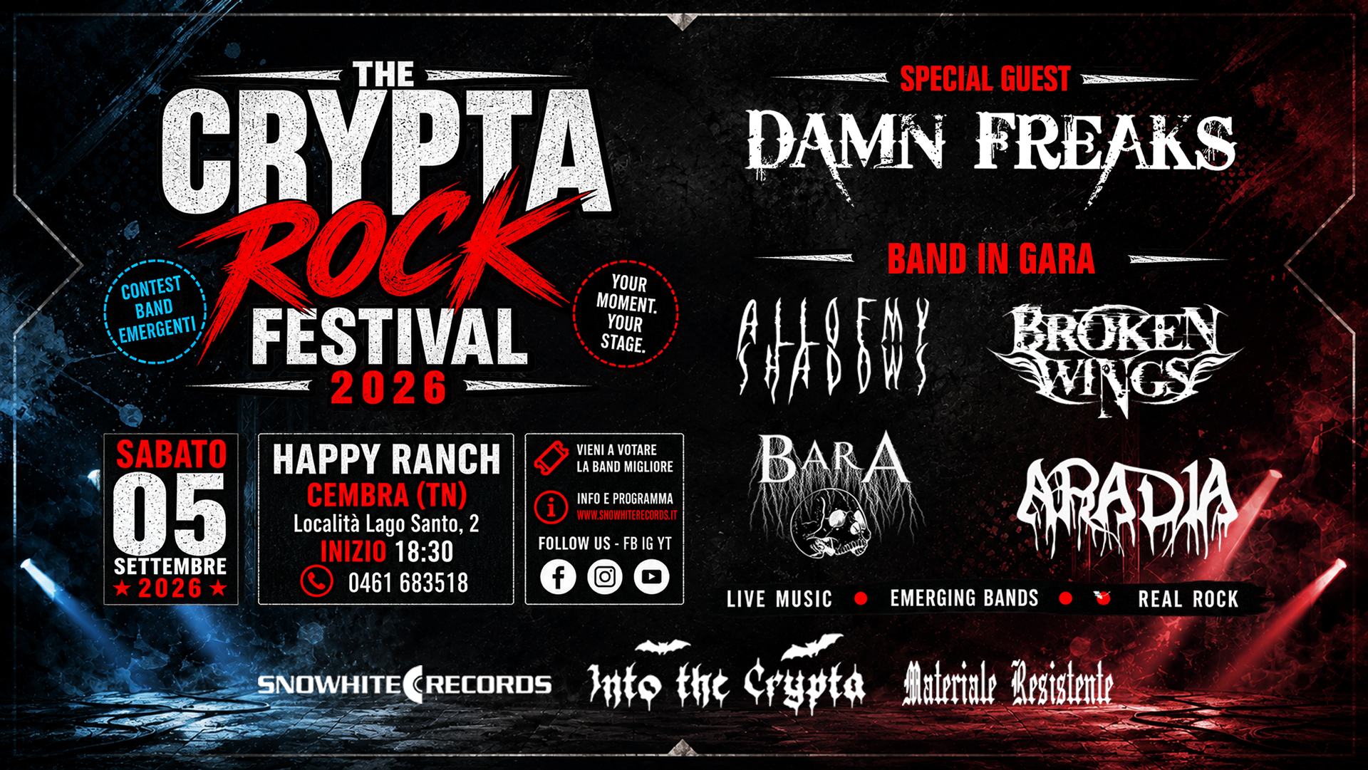 The Crypta Rock Festival 2026 - 5 Settembre Happy Ranch